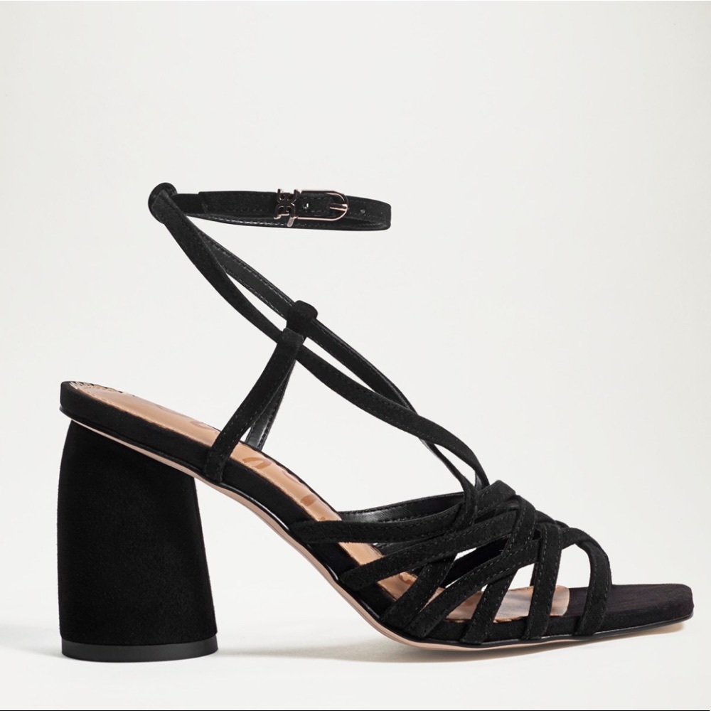 Sam Edelman Doffodil Suede Black Sandals - Picture 3 of 11